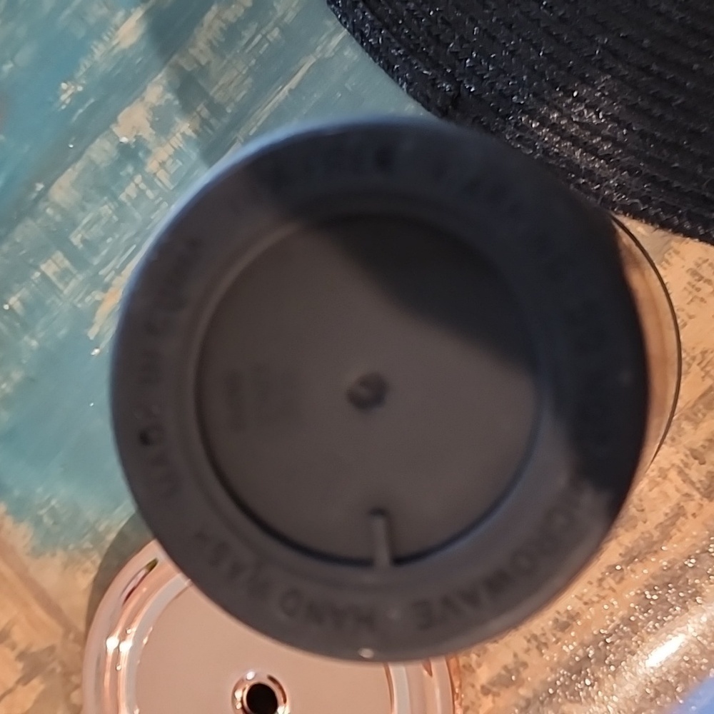 Black Tumbler with Rose Gold Straw - Picture 6 of 6